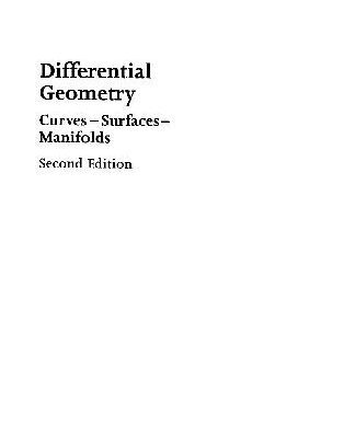 خرید و دانلود نسخه کامل کتاب DifferentialGeometry Curves Surfaces Manifolds