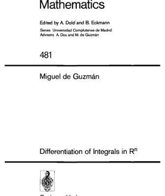 خرید و دانلود نسخه کامل کتاب Differentiation of Integrals in Rn