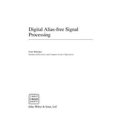 خرید و دانلود نسخه کامل کتاب Digital Alias-Free Signal Processing: At RF and Microwave Frequencies