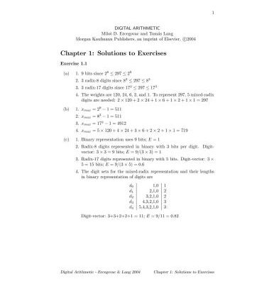 خرید و دانلود نسخه کامل کتاب Digital Arithmetic solutions