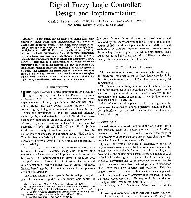 خرید و دانلود نسخه کامل کتاب Digital fuzzy logic controller.Design and implementation