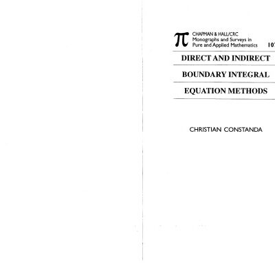 خرید و دانلود نسخه کامل کتاب Direct and Indirect Boundary Integral Equation Methods
