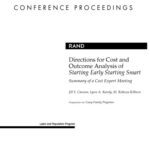 خرید و دانلود نسخه کامل کتاب Directions for Cost and Outcome Analysis of Starting Early Starting Smart: Summary of a Cost Expert Meeting (Global Spirit Library)