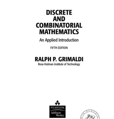 خرید و دانلود نسخه کامل کتاب Discrete and combinatorial mathematics: an applied introduction