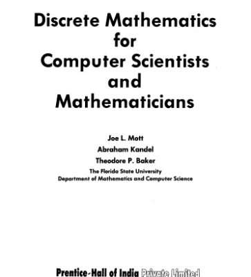 خرید و دانلود نسخه کامل کتاب Discrete mathematics for computer scientists and mathematicians