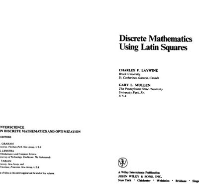 خرید و دانلود نسخه کامل کتاب Discrete mathematics using Latin squares