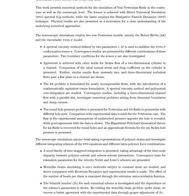 خرید و دانلود نسخه کامل کتاب [Dissertation] Numerical Methods for Multi-Scale Modeling of Non-Newtonian Flows