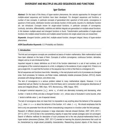 خرید و دانلود نسخه کامل کتاب Divergent and multiple-valuid sequences and functions
