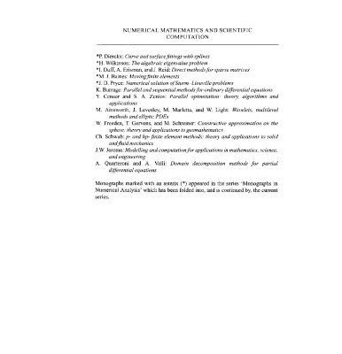 خرید و دانلود نسخه کامل کتاب Domain Decomposition Methods for Partial Differential Equations (Numerical Mathematics and Scientific Computation)