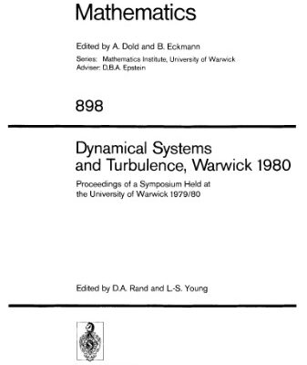 خرید و دانلود نسخه کامل کتاب Dynamical systems and turbulence, Warwikck, 1980