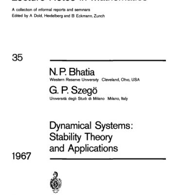 خرید و دانلود نسخه کامل کتاب Dynamical Systems: Stability Theory and Applications