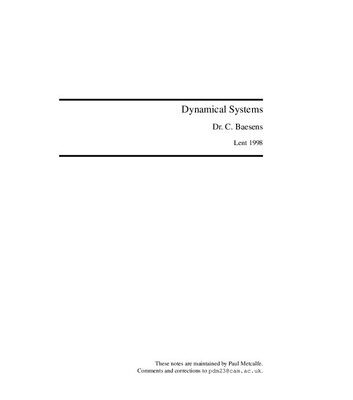 خرید و دانلود نسخه کامل کتاب Dynamical Systems