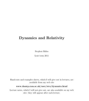 خرید و دانلود نسخه کامل کتاب Dynamics and Relativity