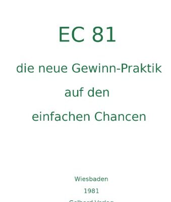 خرید و دانلود نسخه کامل کتاب EC 81: die neue Gewinn-Praktik auf den einfachen Chancen