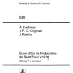 خرید و دانلود نسخه کامل کتاب Ecole d’Ete de Probabilites de Saint-Flour V. 1975