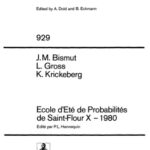 خرید و دانلود نسخه کامل کتاب Ecole d’Ete de Probabilites de Saint-Flour X – 1980. Proceedings