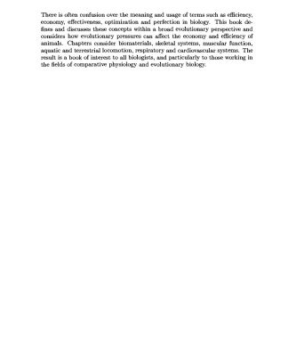 خرید و دانلود نسخه کامل کتاب Efficiency and Economy in Animal Physiology