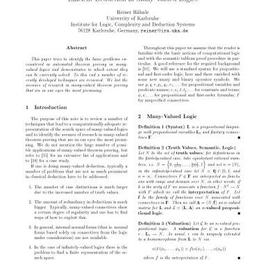 خرید و دانلود نسخه کامل کتاب Efficient Deduction in Many-Valued Logics