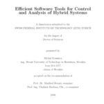 خرید و دانلود نسخه کامل کتاب Efficient Software Tools for Control and Analysis of Hybrid Systems