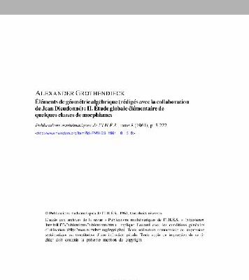 خرید و دانلود نسخه کامل کتاب EGA II: Etudes globales elementaires de quelques classes de morphismes
