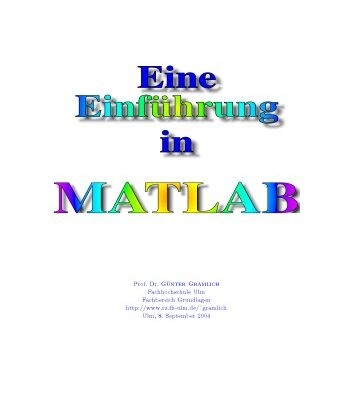 خرید و دانلود نسخه کامل کتاب Eine Einfuehrung in Matlab