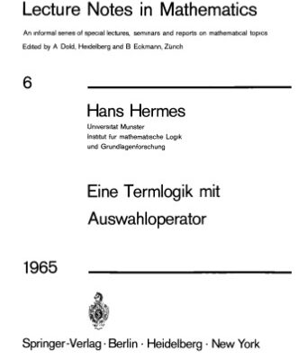 خرید و دانلود نسخه کامل کتاب Eine Termlogik mit Auswahloperator