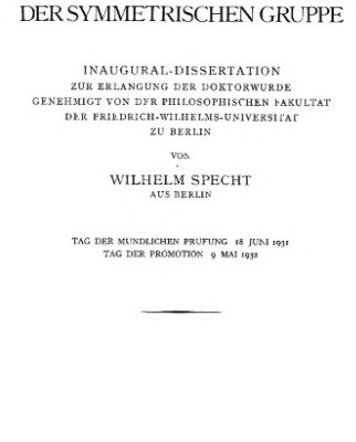 خرید و دانلود نسخه کامل کتاب Eine Verallgemeinerung der Symmetrischen Gruppe