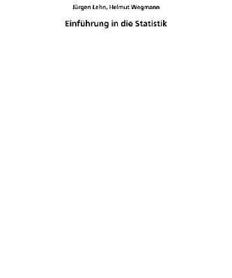 خرید و دانلود نسخه کامل کتاب Einfuehrung in die Statistik