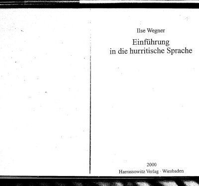 خرید و دانلود نسخه کامل کتاب Einführung in die Hurritische Sprache