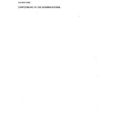 خرید و دانلود نسخه کامل کتاب Einführung in die Kombinatorik