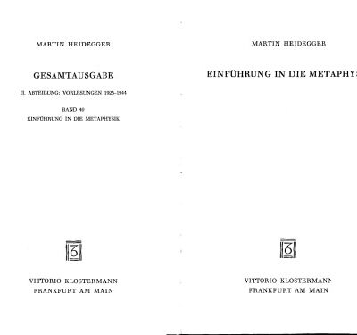 خرید و دانلود نسخه کامل کتاب Einführung in die Metaphysik