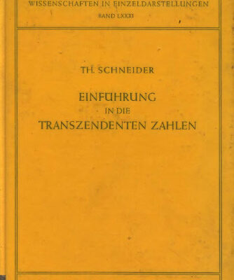 خرید و دانلود نسخه کامل کتاب Einführung in die Transzendenten Zahlen