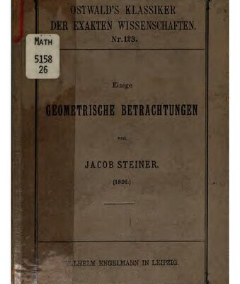 خرید و دانلود نسخه کامل کتاب Einige geometrische Betrachtungen (1826)