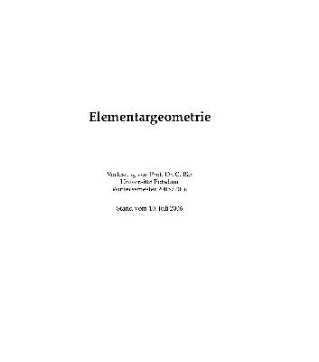 خرید و دانلود نسخه کامل کتاب Elementargeometrie 001