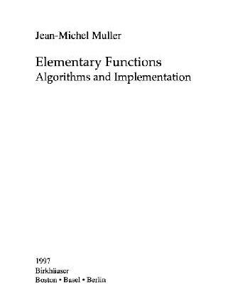 خرید و دانلود نسخه کامل کتاب Elementary functions: algorithms and implementation