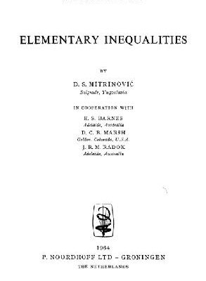 خرید و دانلود نسخه کامل کتاب Elementary inequalities (problem book, Tutorial Text 1)