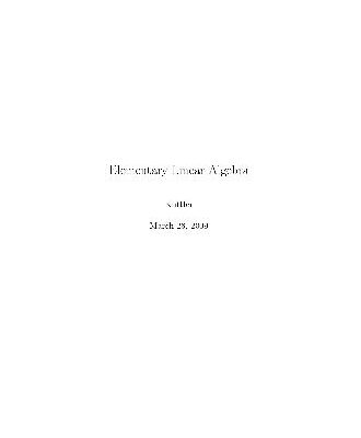خرید و دانلود نسخه کامل کتاب Elementary linear algebra