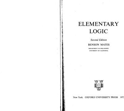 خرید و دانلود نسخه کامل کتاب Elementary Logic