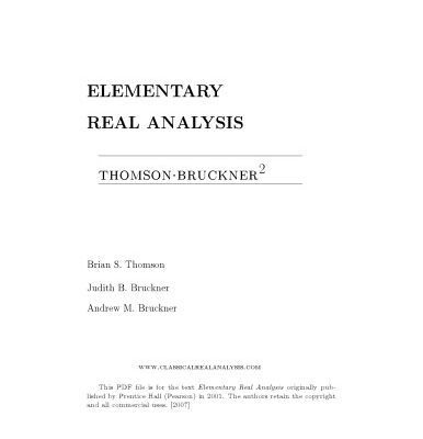 خرید و دانلود نسخه کامل کتاب Elementary real analysis