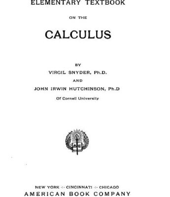 خرید و دانلود نسخه کامل کتاب Elementary textbook on the calculus