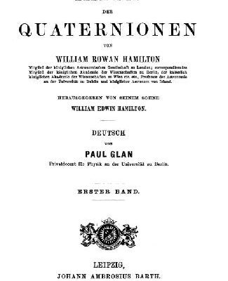 خرید و دانلود نسخه کامل کتاب Elemente der Quaternionen