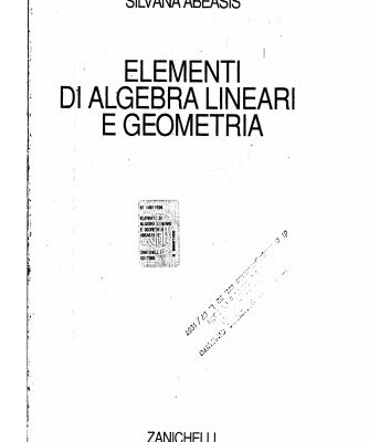خرید و دانلود نسخه کامل کتاب Elementi di algebra lineare e geometria