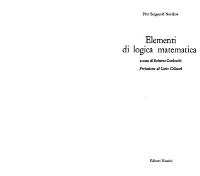 خرید و دانلود نسخه کامل کتاب Elementi di Logica Matematica