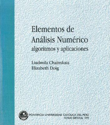 خرید و دانلود نسخه کامل کتاب Elementos de Análisis Numérico: algoritmos y aplicaciones