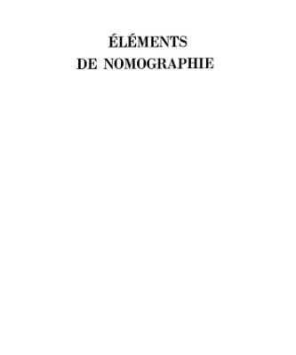 خرید و دانلود نسخه کامل کتاب Eléments de nomographie
