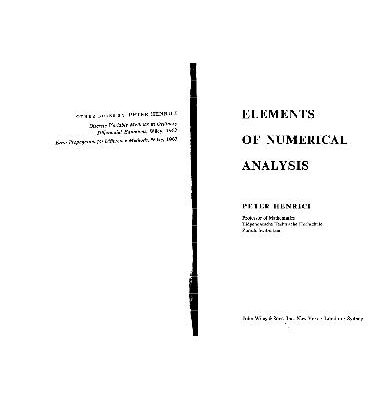 خرید و دانلود نسخه کامل کتاب Elements of numerical analysis