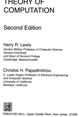 خرید و دانلود نسخه کامل کتاب Elements of the Theory of Computation