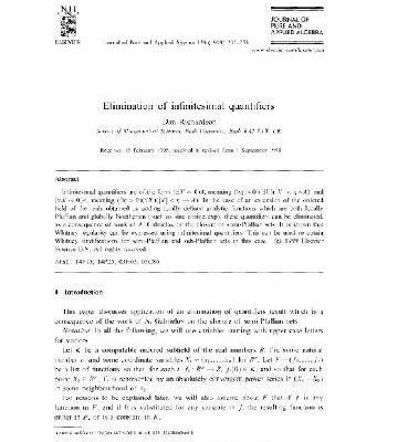 خرید و دانلود نسخه کامل کتاب Elimination of infinitesimal quantifiers