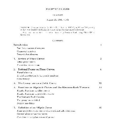 خرید و دانلود نسخه کامل کتاب Elliptic curves and algebraic geometry. Math679 U Michigan notes