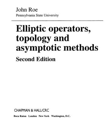 خرید و دانلود نسخه کامل کتاب Elliptic operators, topology and asymptotic methods